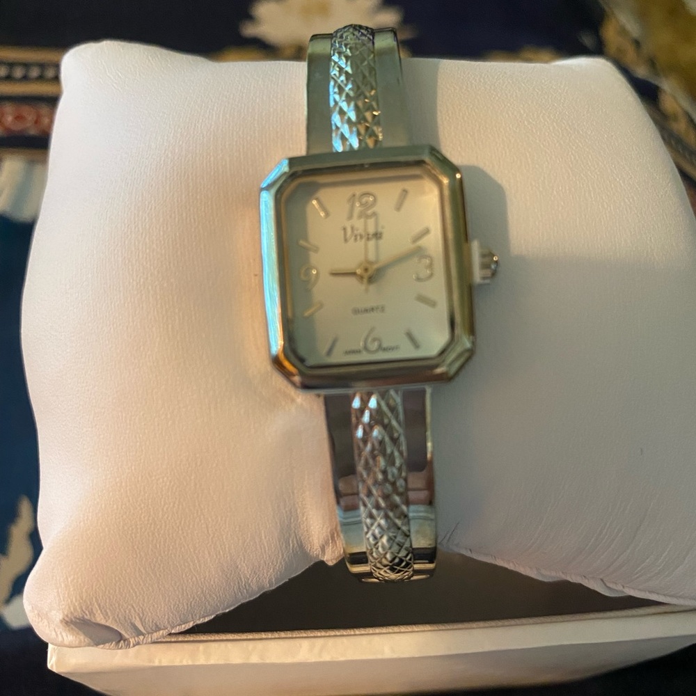 Silver bracelet watch $29
